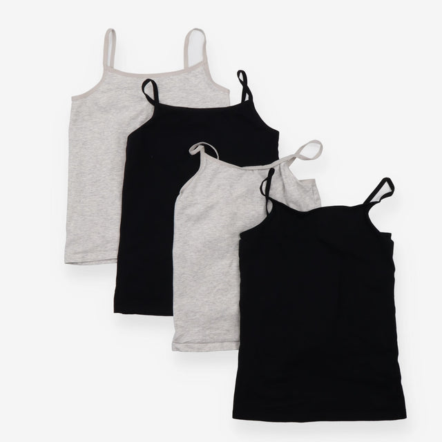 Strap Vests 4pcs black grey