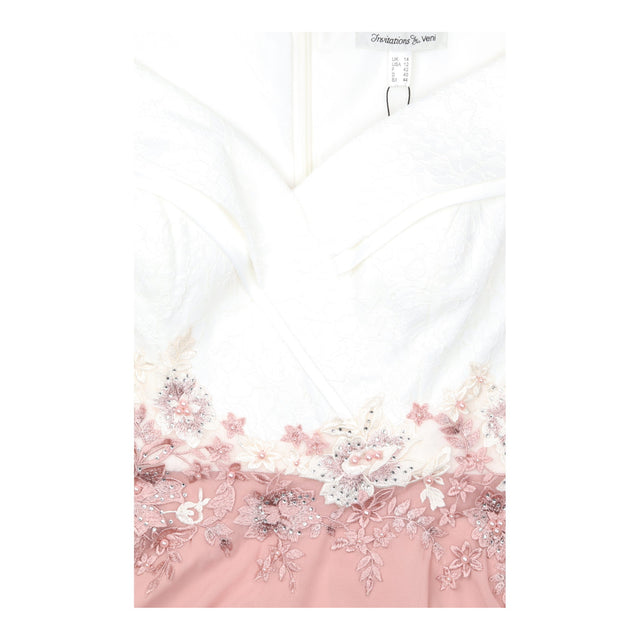 Ivory and Dusty Rose Embellished Maxi Occasion Dre