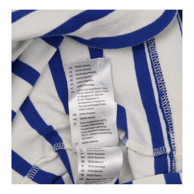 Top Long Sleeve Boat Neck Breton Striped Cream Blu