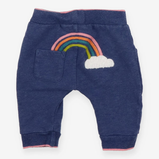 Joggers Blue Rainbow Applique Bottom