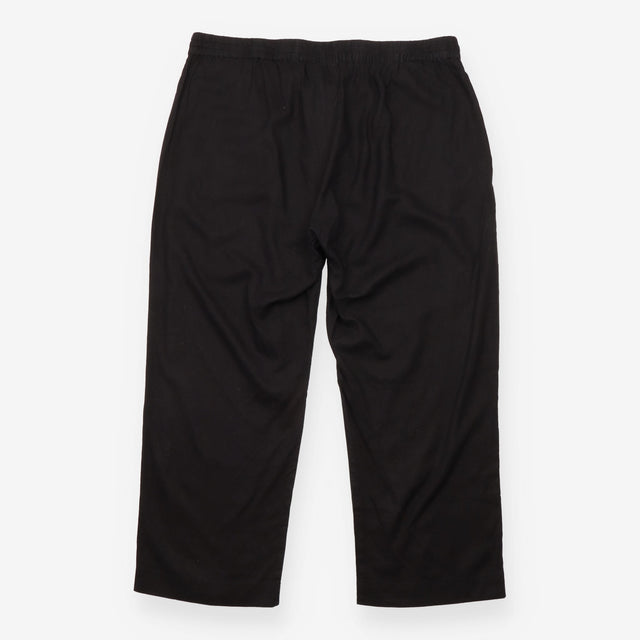 Maternity Trousers Black Linen Blend Under Bump Dr