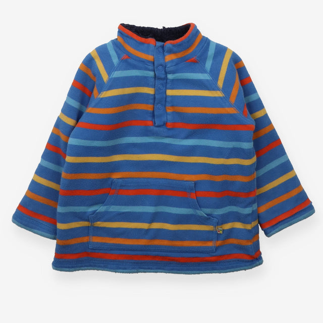 Blue Striped Fleece Sweater