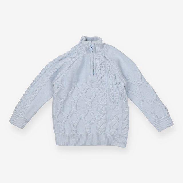 Jumper 1/4 zip cable front funnel neck