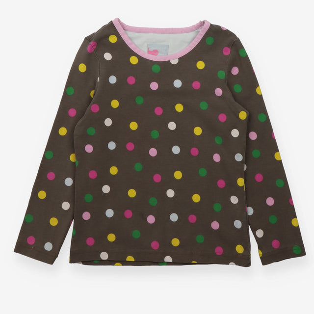 T-Shirt Long Sleeve Brown Multicoloured Spots