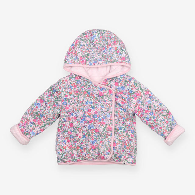 Jacket reversible pink stripe ditsy floral