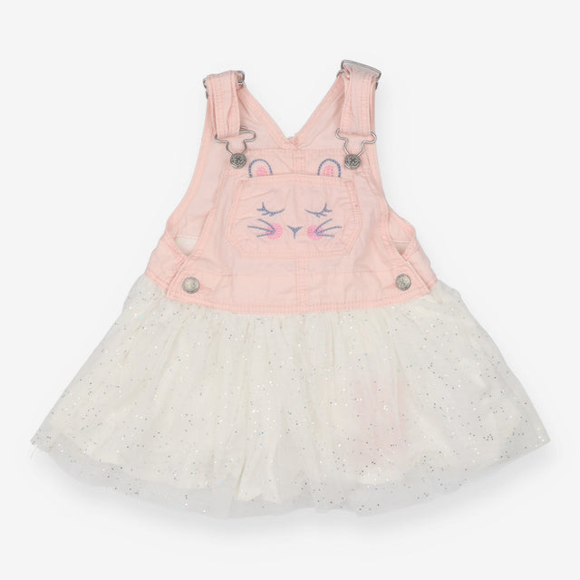 Dungarees tutu dress pink rabbit