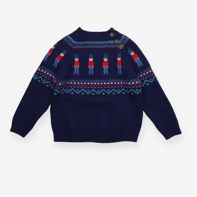 Navy sweater with guards