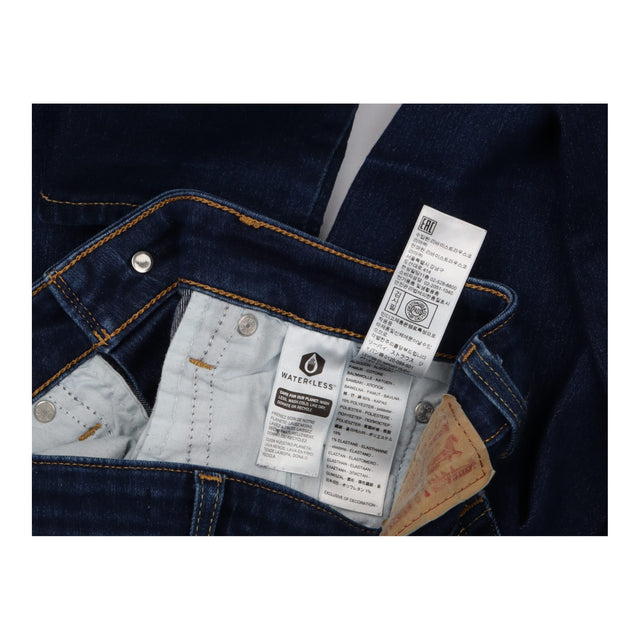 Jeans Dark Blue Denim High Rise Skinny Stretch