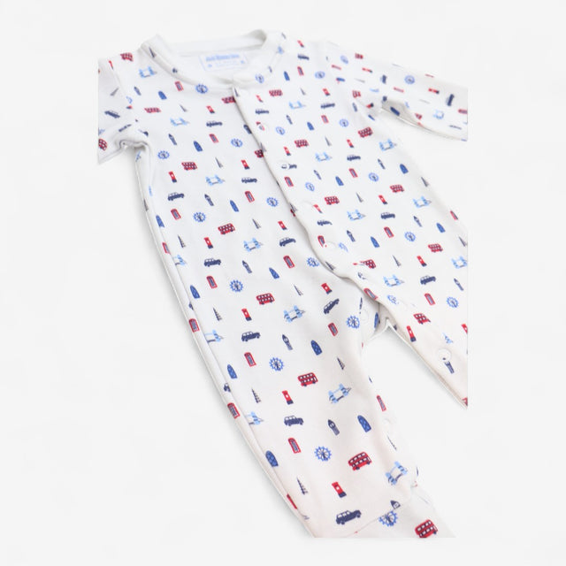 Sleepsuit white with london icons