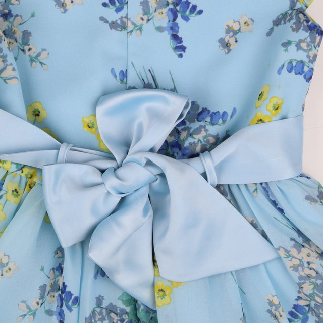 Blue Floral Occasion Dress