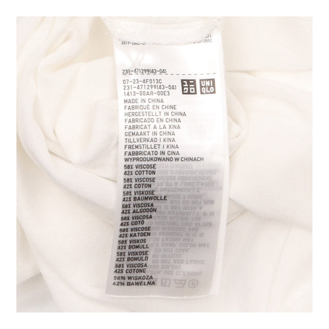 White Viscose Cotton Gathered Long Sleeve Shirt