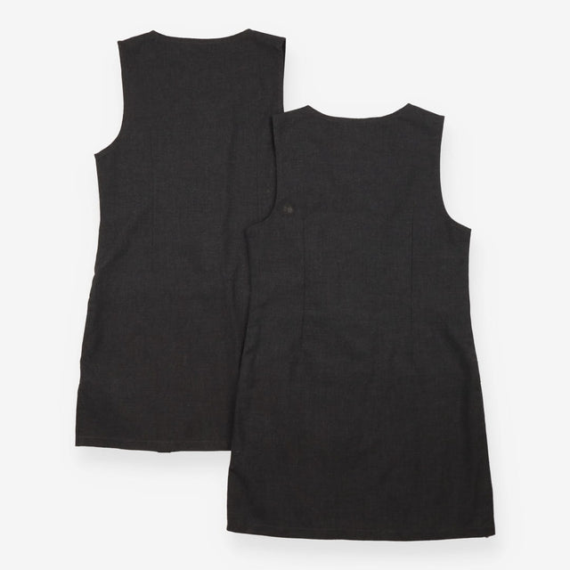 Pinafore grey school heart zip 2 pack