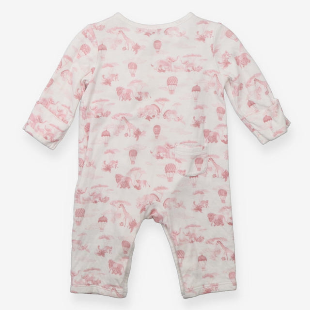 Sleepsuit Wrap Around White Pink Safari Hot Air Ba