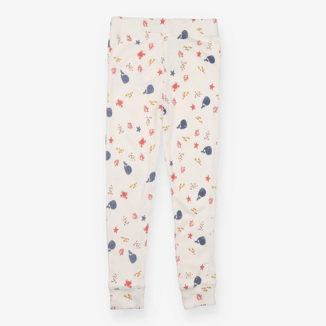 Leggings ribbed with whales and fish