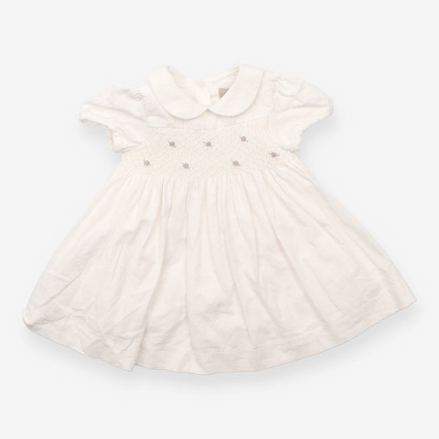 Baby Dress Smocked Corduroy Cream