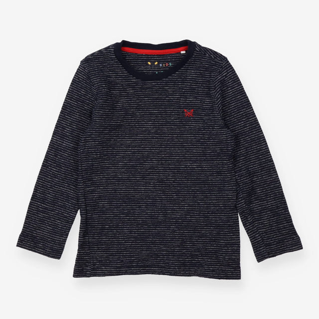 Tee Shirt Navy with Thin White Strips