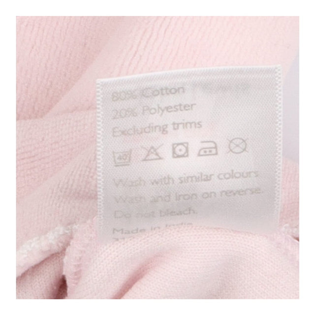 Pink velour sleepsuit with bunny faces