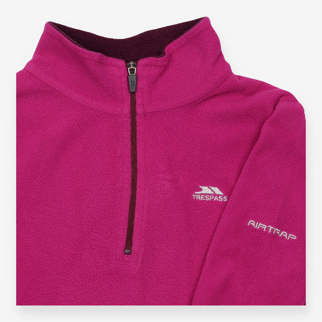 Sweater half zip fleece purple