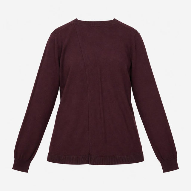 Jumper Crew Neck Fine Knit Purple