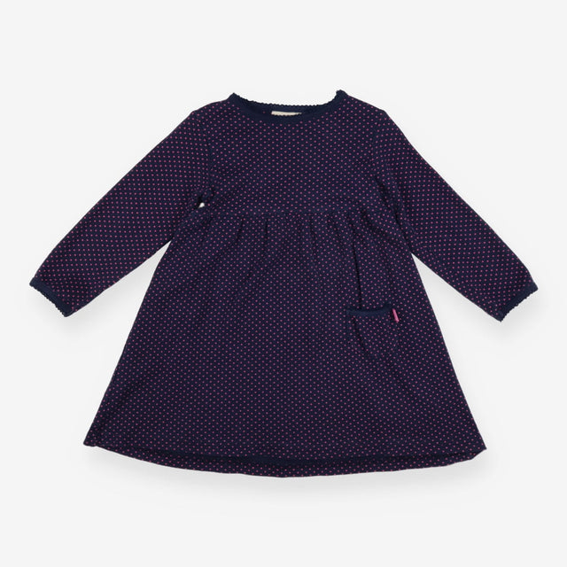 Navy Polka Dot Dress