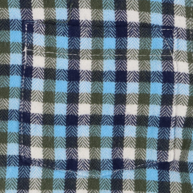 Shirt blue and green check long sleeve