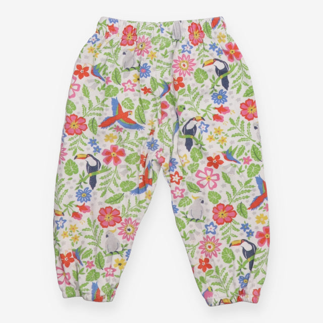 White Tropical Joggers