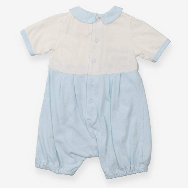 Bubble Romper Blue and White Collared Baby Toy App
