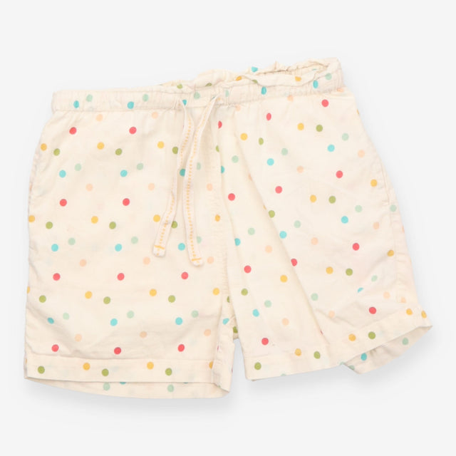 Shorts pull on cream rainbow spotted