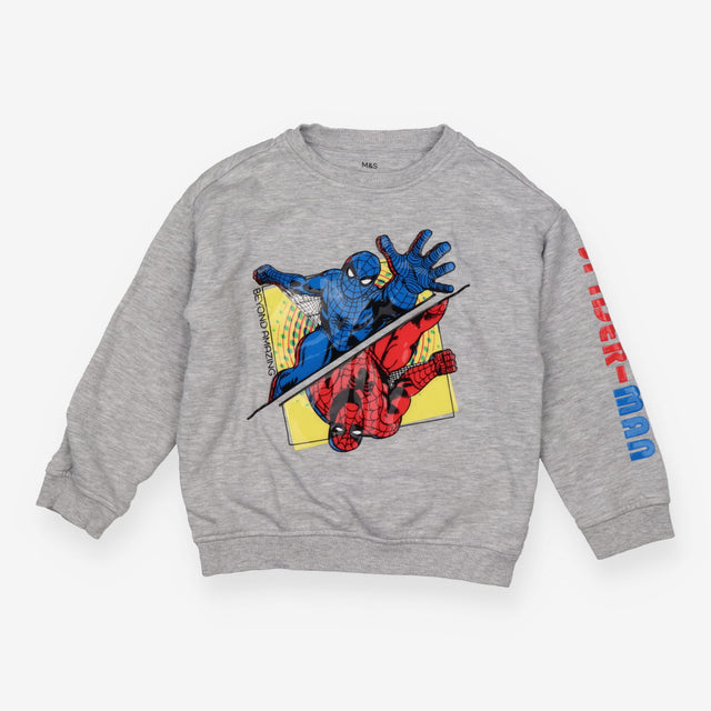 Sweatshirt grey spiderman