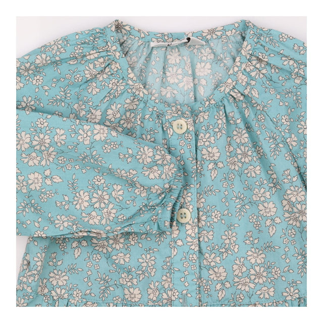 Woven Shortie Romper Blue and White Floral