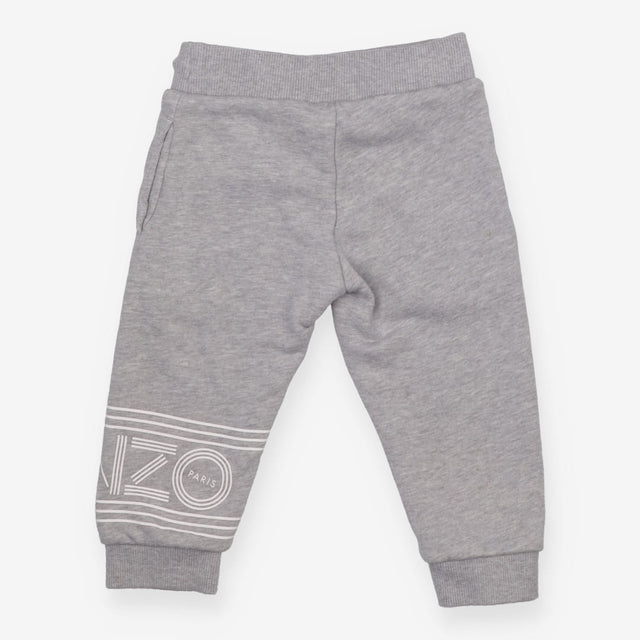 Joggers grey white Kenzo on leg