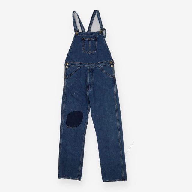 Dungarees blue patchwork detail