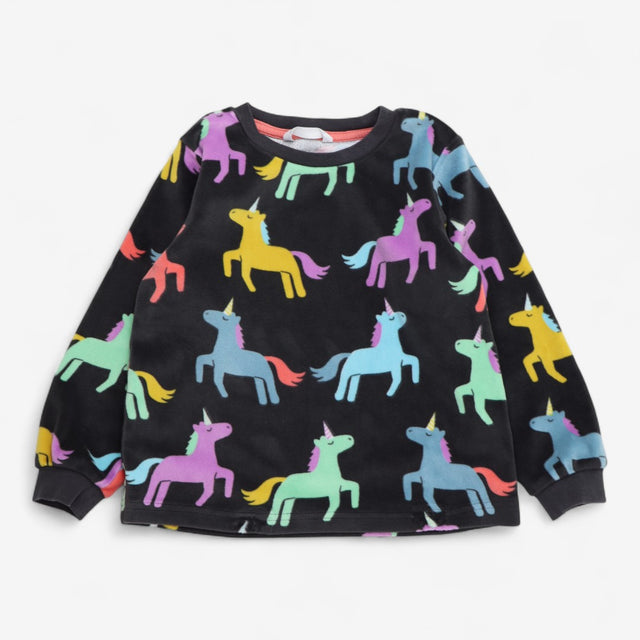Pyjamas Fleece Grey with Rainbow Unicorns