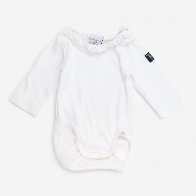Bodysuit White Frill Collar