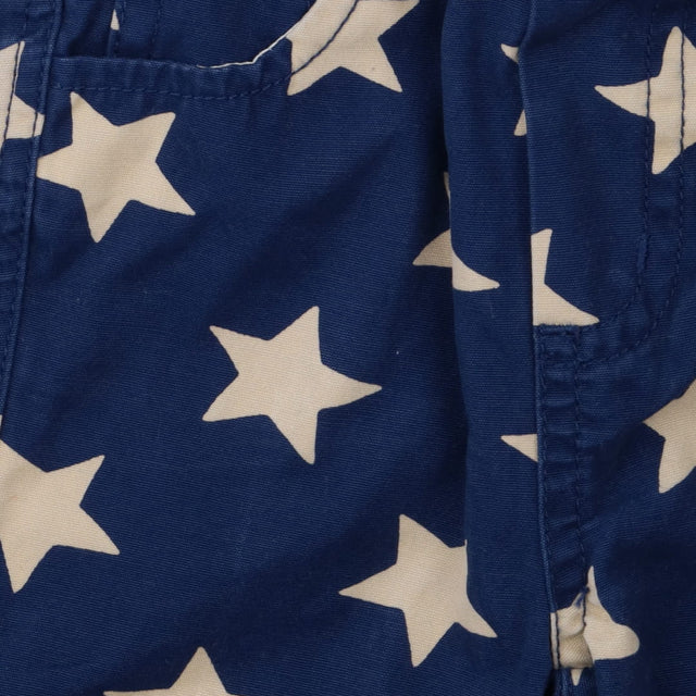 Trousers roll up blue stars