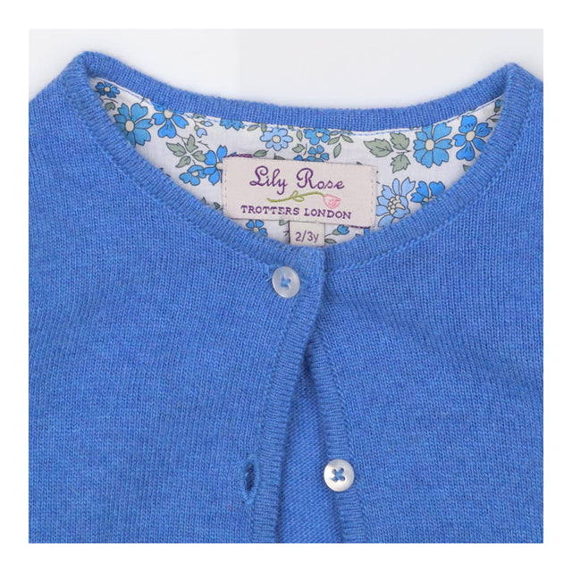 Blue Floral Hearts Cardigan - Lily Rose