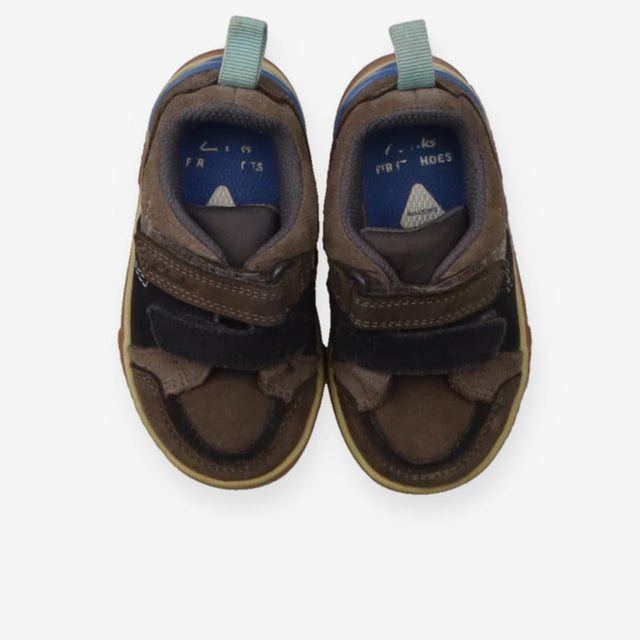 Shoes velcro brown dark blue