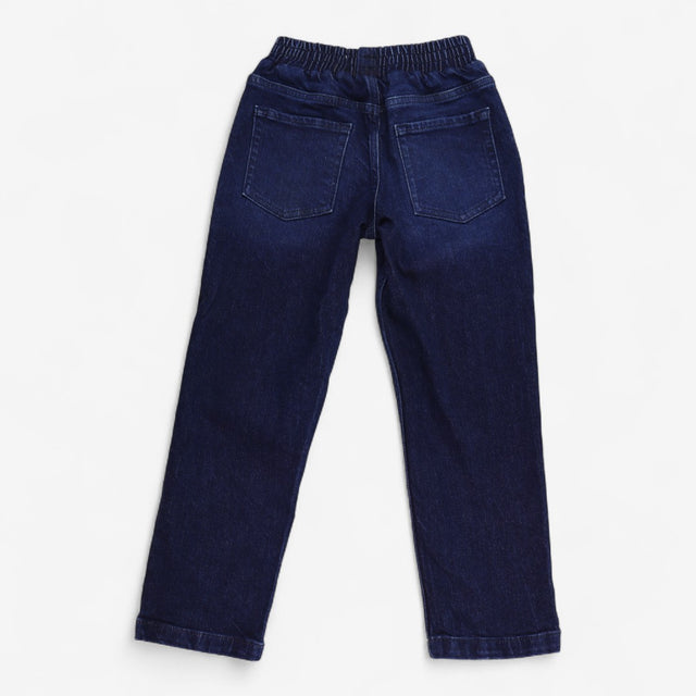 Jeans Dark Blue with Pockets and Elasticated Waist