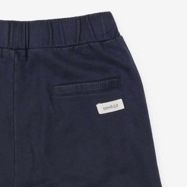 Joggers Navy Ribbed pockets wooden buttons