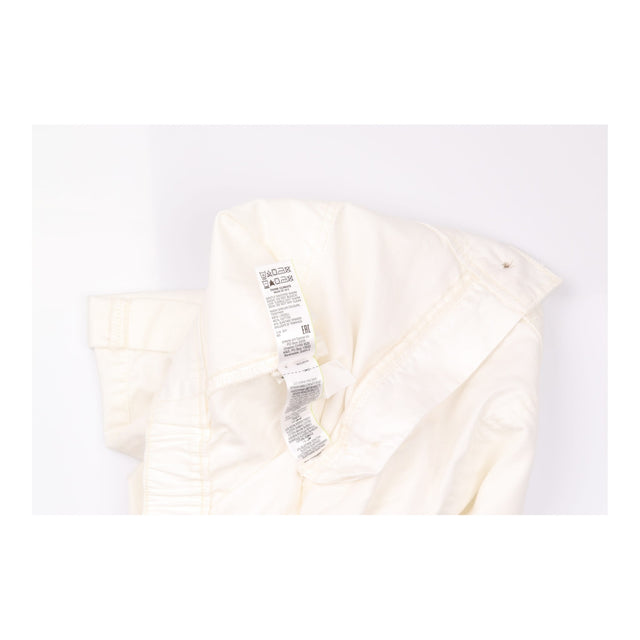 Shorts White Tailored Turn Up Hem Button Front Poc