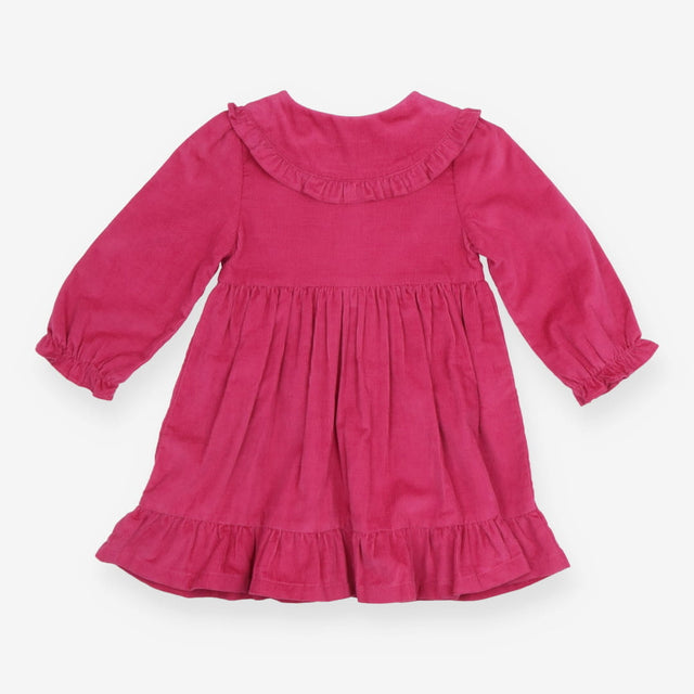 Pink Cord Long Sleeve Dress