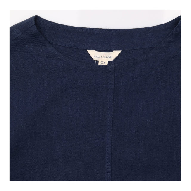 Dress Navy Blue Tunic Style 3/4 Sleeve Pockets