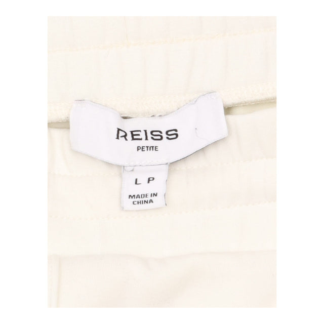 Wide-Leg Joggers in Ivory Premium Interlock Jersey