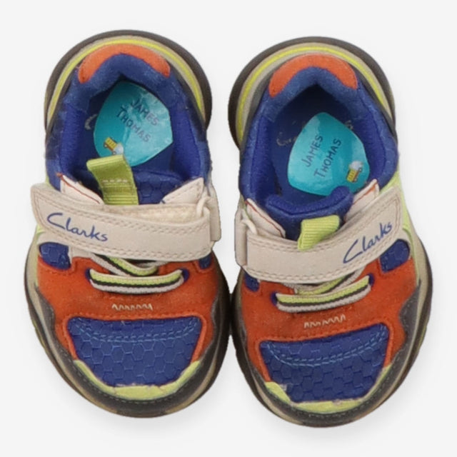 Blue and Orange Velcro Trainers