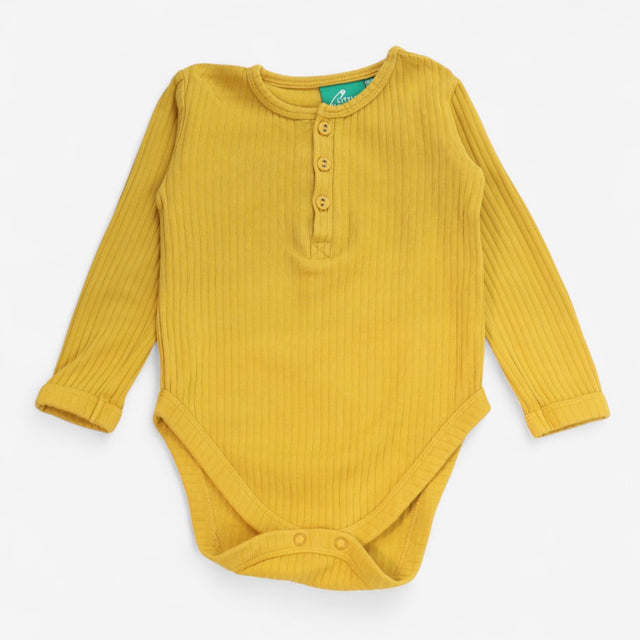 Bodysuits long sleeve ribbed midnight and golden