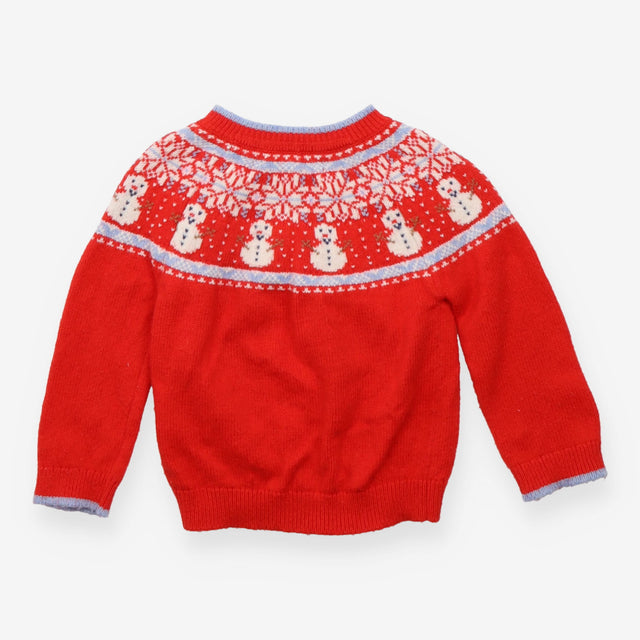 Red Knit Snowmen Jumper