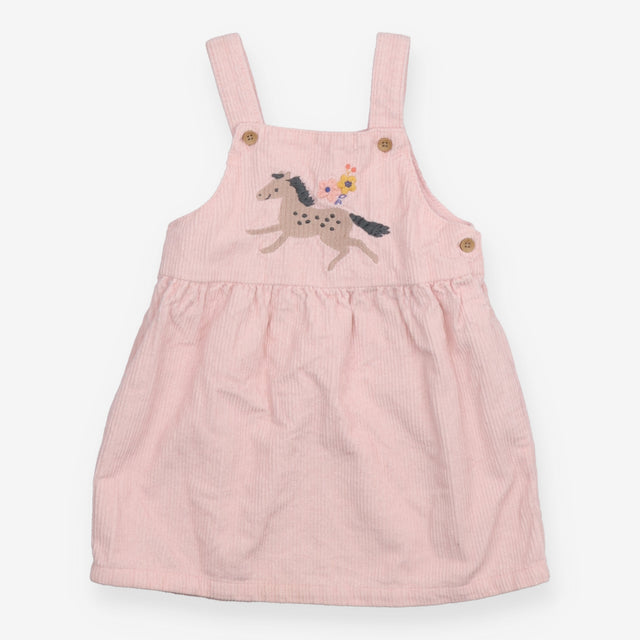 Pinafore pink cord unicorn