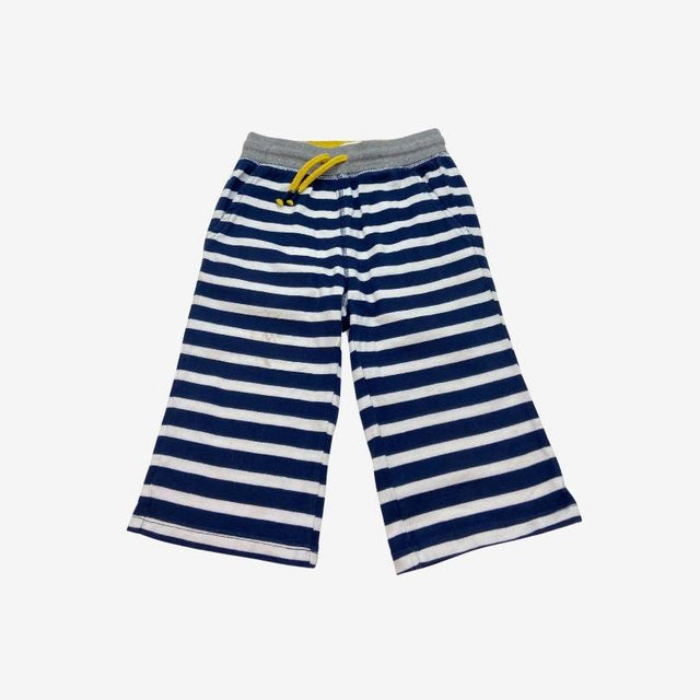 Blue and White Stripe Jersey Shorts
