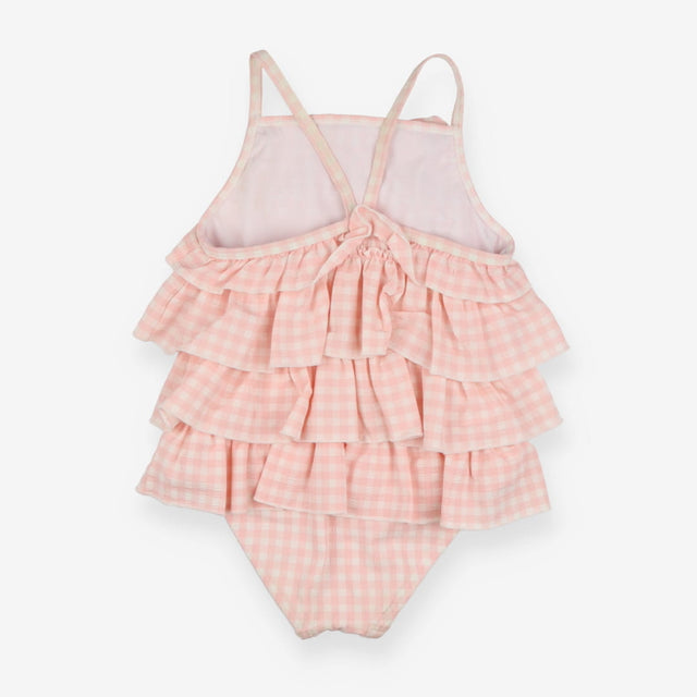 Swimsuit Pink Gingham Ruffles