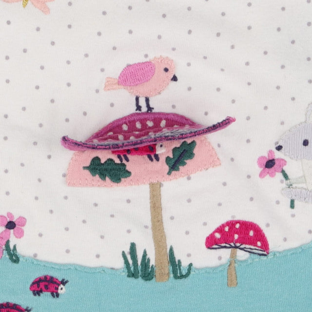 T-shirt white toadstool squirrel garden